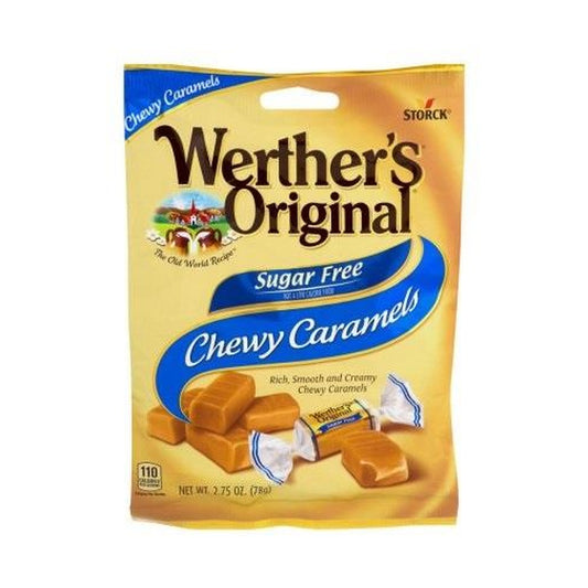 Werther's Original Sugar-Free Chewy Caramels 2.75oz Bags — pack