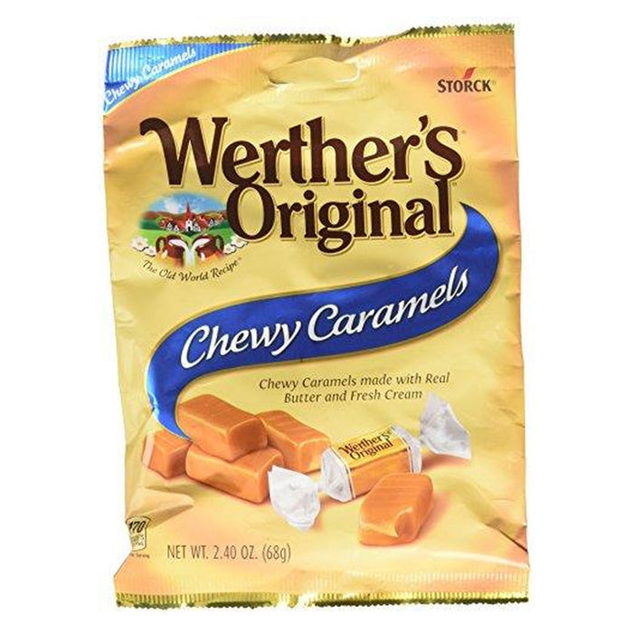Werther's Original Chewy Caramels 2.4oz Peg Bag