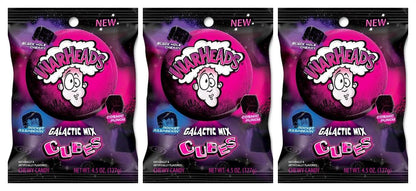 Warheads Galactic Cubes 4.5oz Peg Bags — 3-Pack