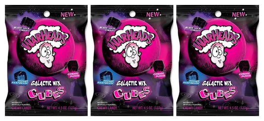 Warheads Galactic Cubes 4.5oz Peg Bags — 3-Pack
