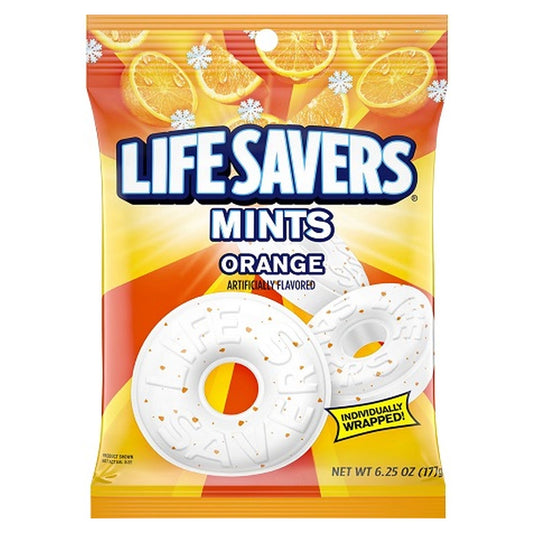 Life Savers Orange Mints 6.25oz Peg Bag pack — full package