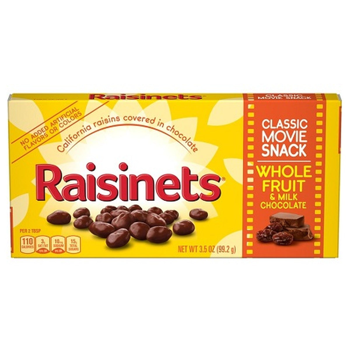 Raisinets 3.5oz Theater Box pack — full package