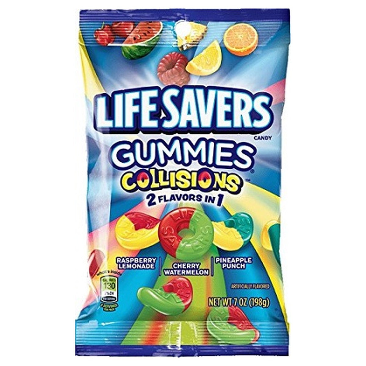 Life Savers Gummies Collisions 7oz Peg Bag pack — full package