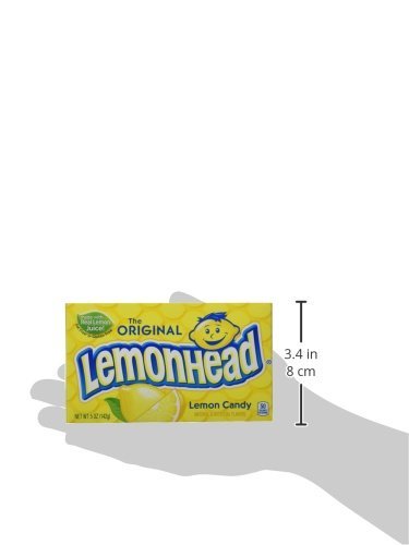 Lemonhead Hard Lemon Candy, 5 Ounce Movie Theater Candy Box (Pack of 12)