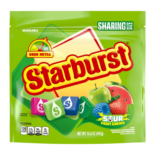 Starburst Sour Fruit Chews 15.6oz pack — full package