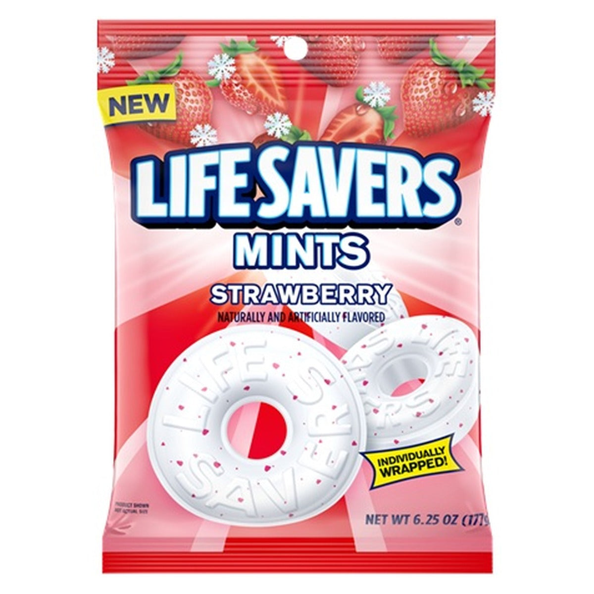 Life Savers Strawberry Mint 6.25oz Peg Bag pack — full package