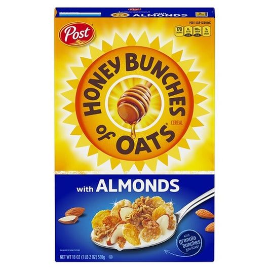 Honey Bunches of Oats Almonds 18oz 12ct pack — full package