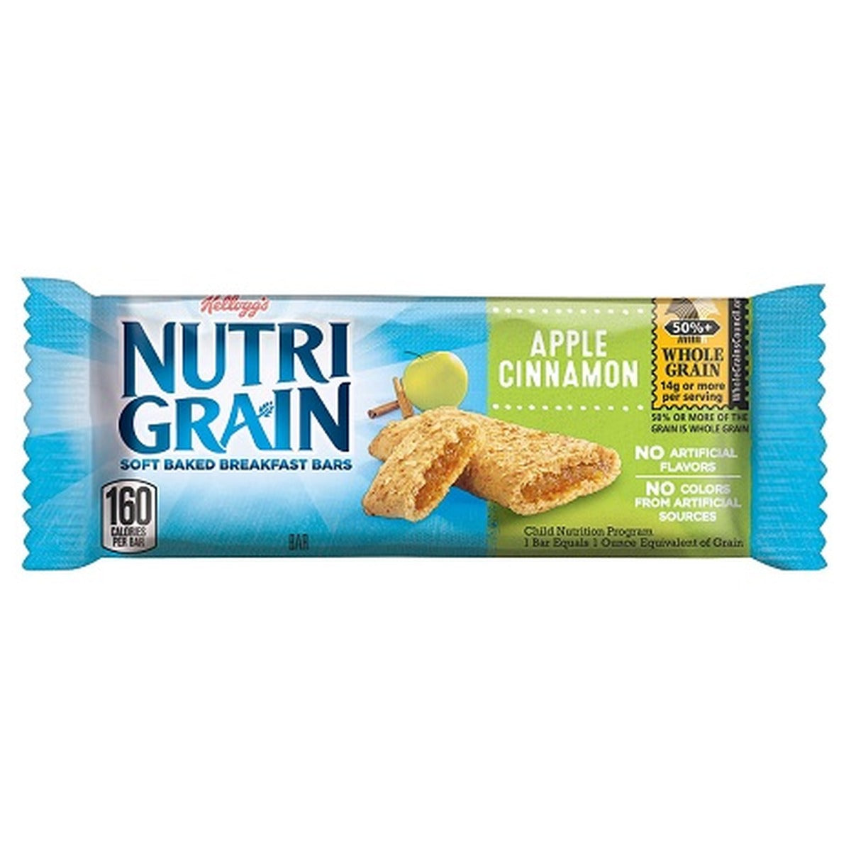 Nutri-Grain Apple Cinnamon 1.3oz 16ct pack — full package
