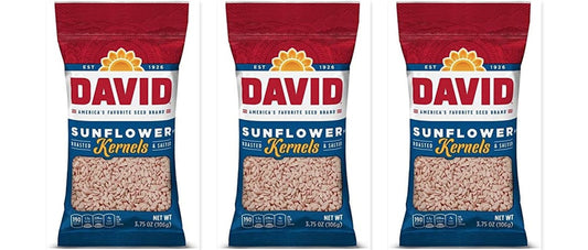 David Sunflower Kernels 3.75oz 3-Pack — three single bags
