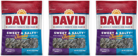 David Jumbo Sweet & Salty Seeds 5.25oz 3-Pack — three single bags