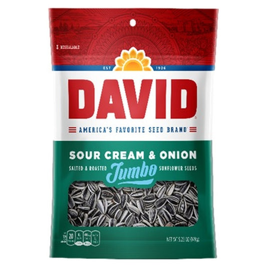 David Jumbo Sour Cream & Onion Seeds 5.25oz — full package