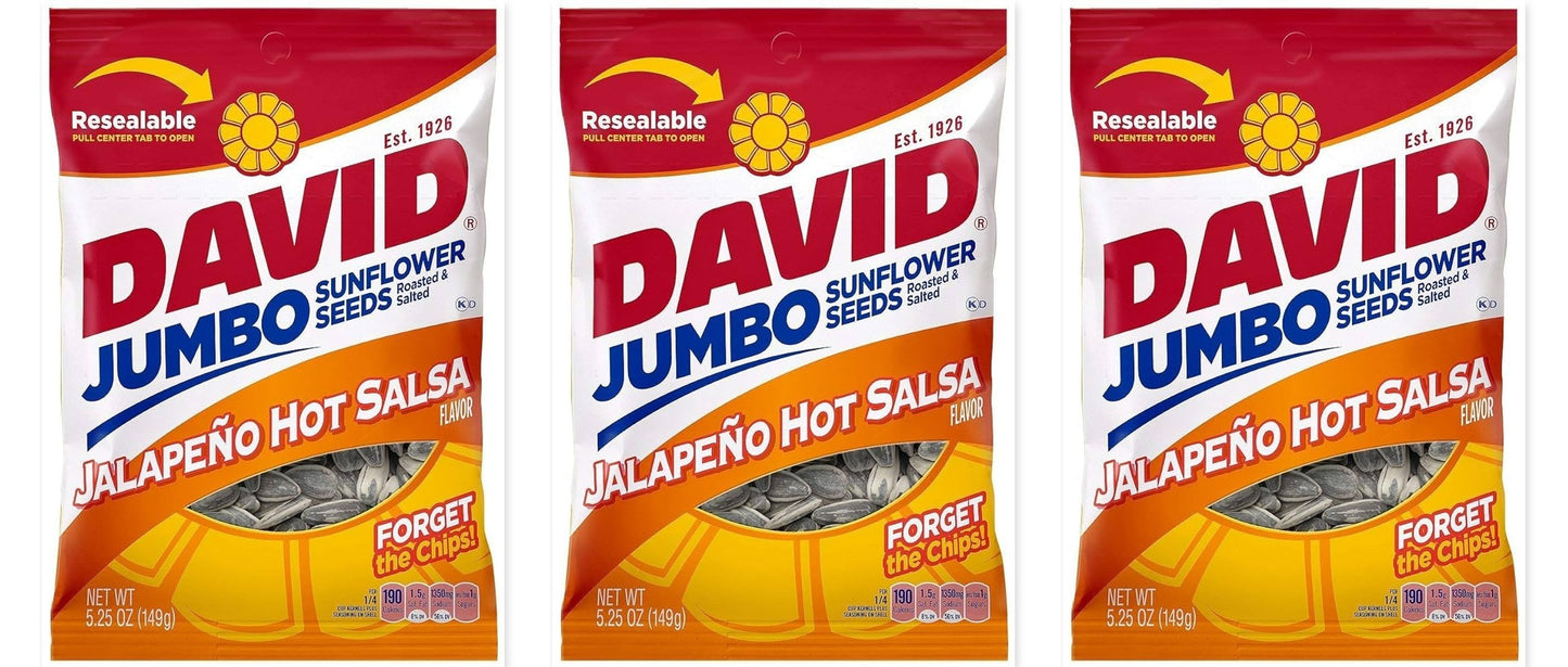 David Jalapeno Hot Salsa Seeds 5.25oz 3-Pack — three single bags
