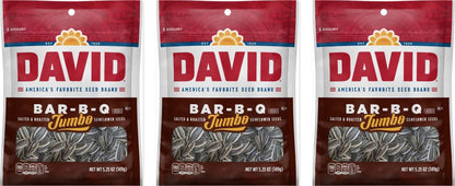 David BBQ Roasted & Salted Seeds 5.25oz 3-Pack — three single bags