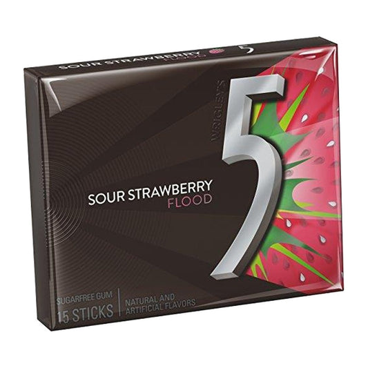 5 Gum Flood Sour Strawberry Party Pack 10ct — full package