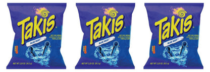 Takis Blue Heat Rolled Tortilla Chips 3.25oz Bags — 3-Pack