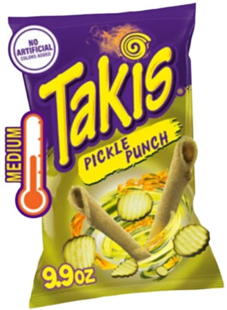 Takis Pickle Punch Rolled Tortilla Chips 9.9oz Big Bags — pack