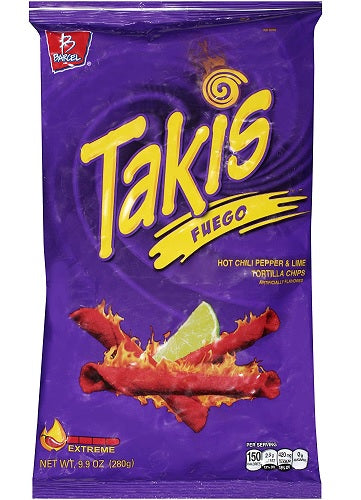 Takis Fuego Rolled Tortilla Chips 9.9oz Big Bags — pack