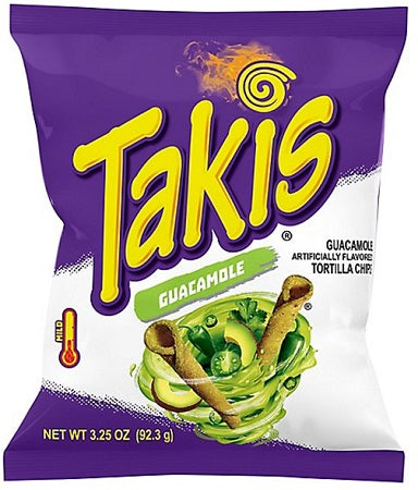 Takis Guacamole Rolled Tortilla Chips 3.25oz Bags — pack