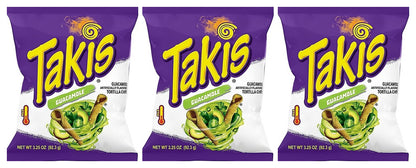 Takis Guacamole Rolled Tortilla Chips 3.25oz Bags — 3-Pack