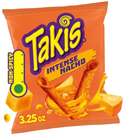 Takis Intense Nacho Rolled Tortilla Chips 3.25oz Bags — pack
