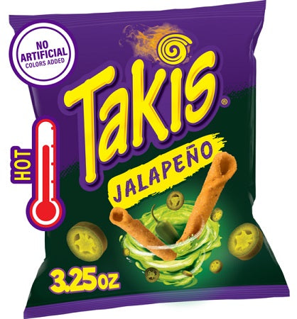 Takis Jalapeno Rolled Tortilla Chips 3.25oz Bags — pack