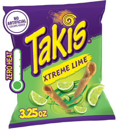 Takis Xtreme Lime Rolled Tortilla Chips 3.25oz Bags — pack