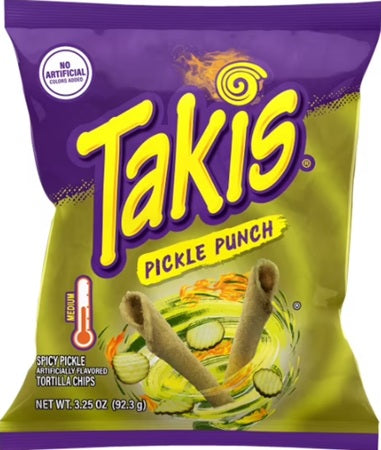 Takis Pickle Punch Rolled Tortilla Chips 3.25oz Bags — pack