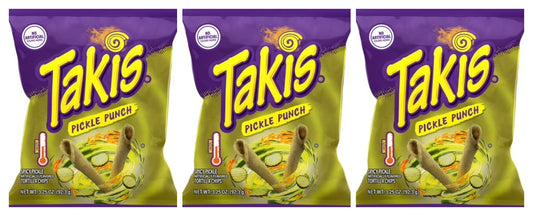 Takis Pickle Punch Rolled Tortilla Chips 3.25oz Bags — 3-Pack