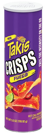 Takis Crisps Fuego Hot Chili Pepper & Lime Potato Crisps 5.5oz Cans — pack