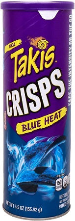 Takis Crisps Blue Heat Hot Chili Pepper Potato Crisps 5.5oz Cans — pack