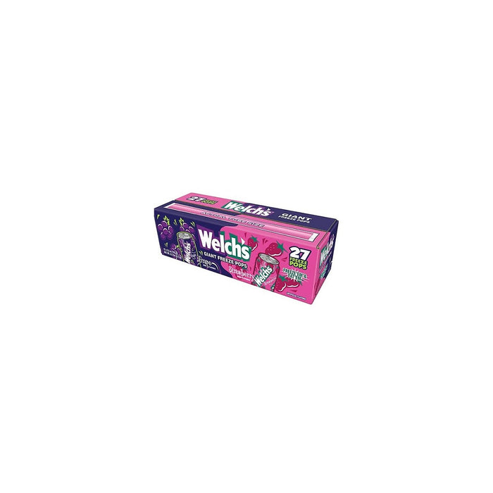 Welch's Giant Freeze Pops Grape Strawberry 27 Count
