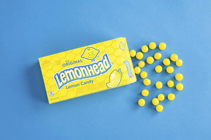 Lemonhead Hard Lemon Candy, 5 Ounce Movie Theater Candy Box (Pack of 12)