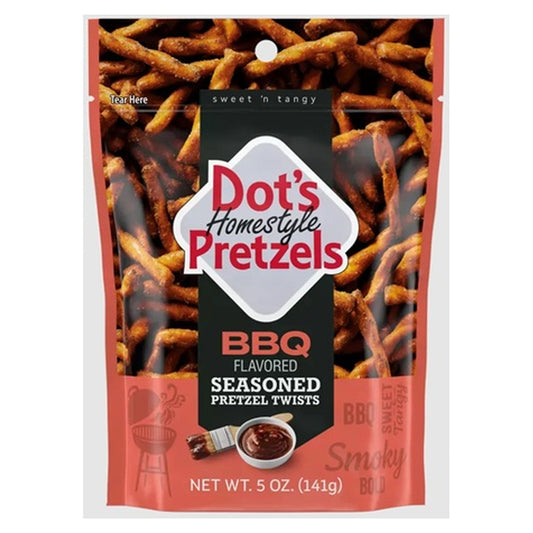 Dot's Homestyle Pretzels Twists BBQ 5oz 10ct pack — full package