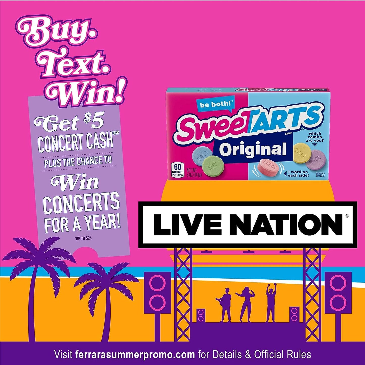 SweeTARTS Original Theater Box, Summer Candy, 5 Ounce, Pack of 10