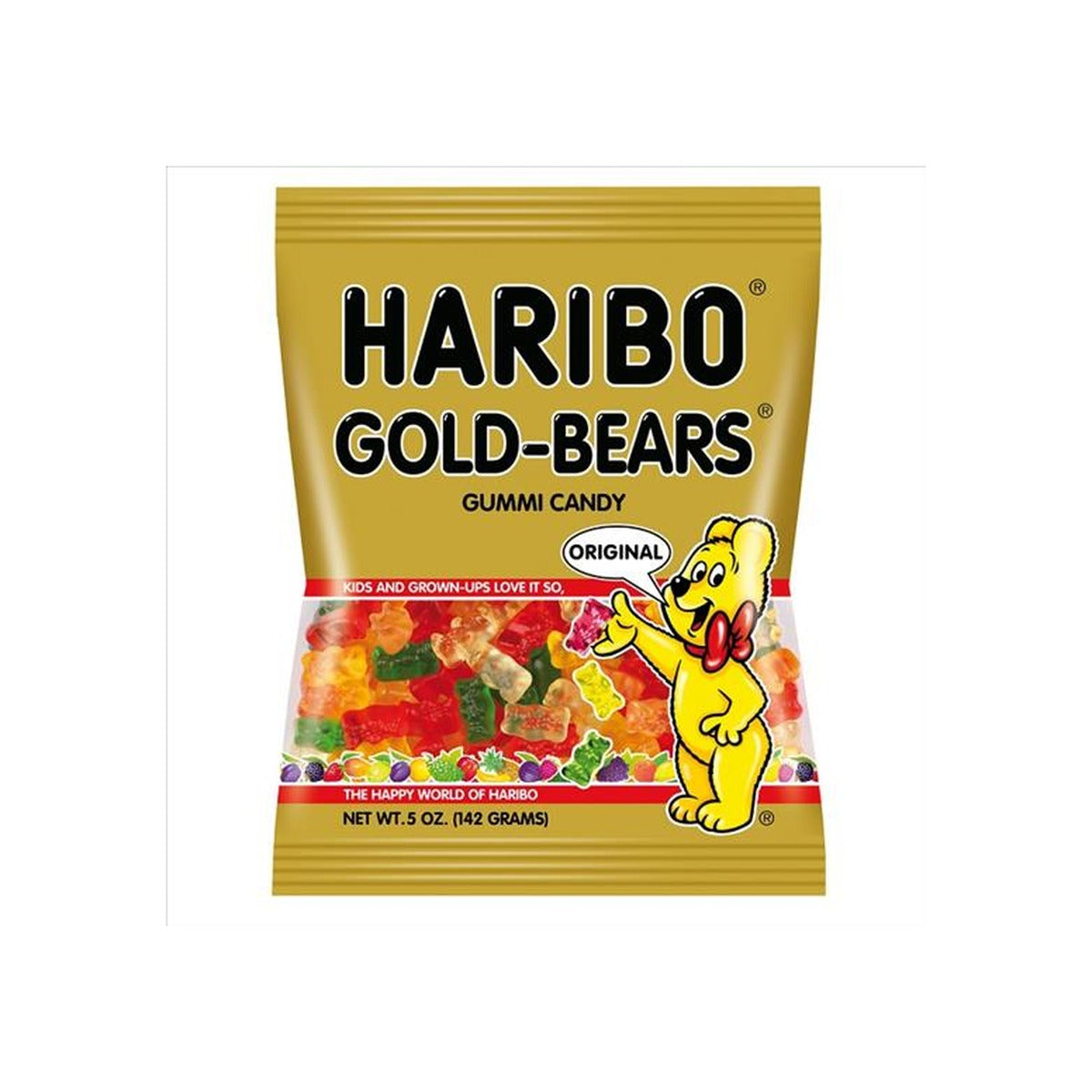 Haribo Goldbears 5oz Peg Bag pack — full package