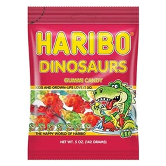 Haribo Dinosaurs 5oz Peg Bag pack — full package
