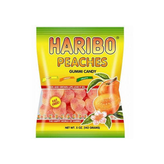Haribo Peaches 5oz Peg Bag pack — full package