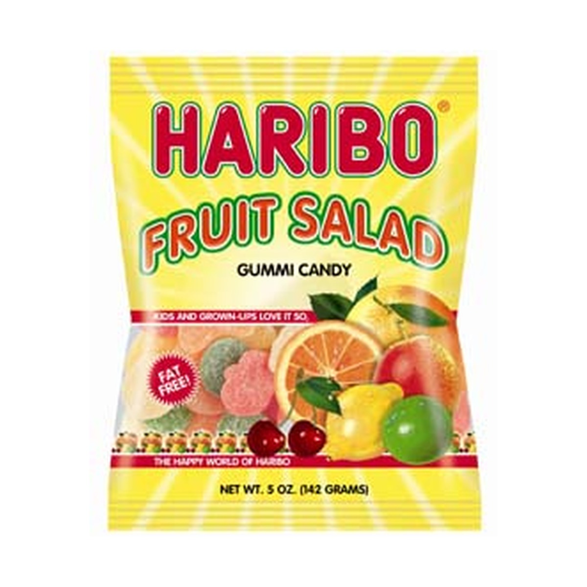 Haribo Fruit Salad 5oz Peg Bag pack — full package