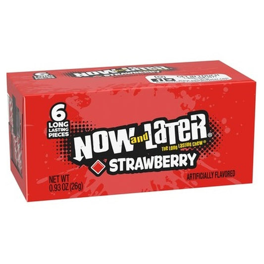 Now & Later Strawberry 0.93oz Box of 24 — full package