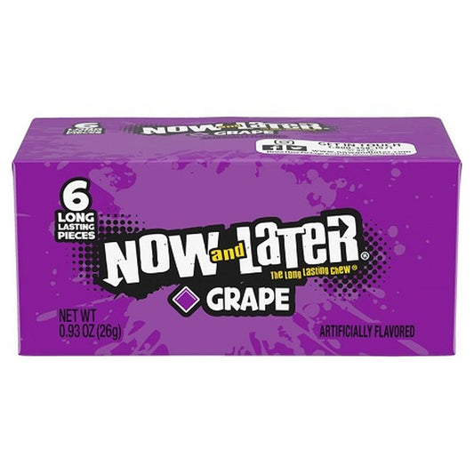 Now & Later Grape 0.93oz Box of 24 — full package