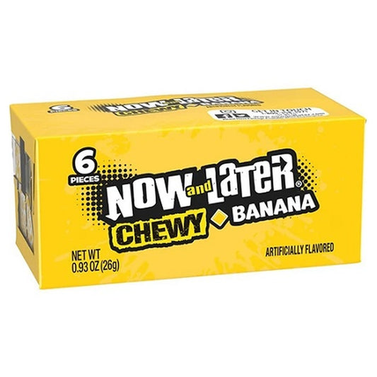 Now & Later Chewy Banana 0.93oz Box of 24 — full package