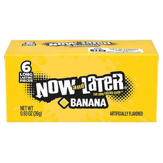 Now & Later Banana 0.93oz Box of 24 — full package