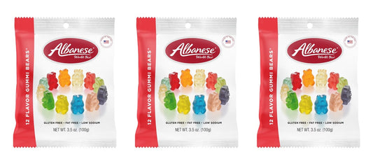 Albanese 12 Flavor Gummi Bears 3.5oz Peg Bags — 3-Pack
