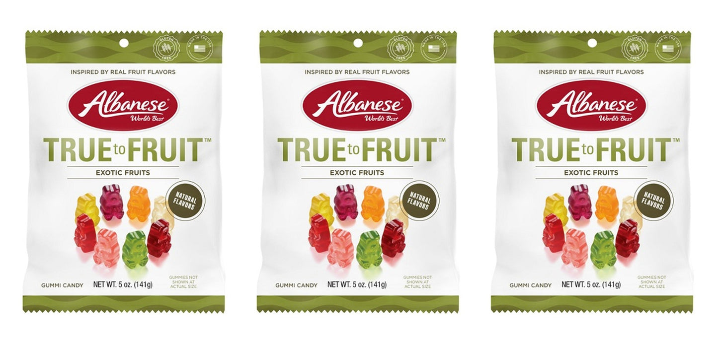 Albanese True to Fruit Exotic Fruits 5oz Peg Bags — 3-Pack