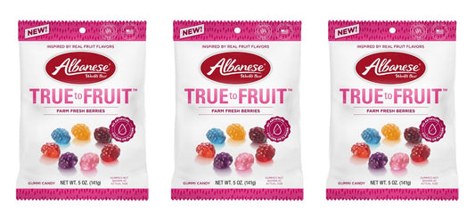 Albanese True to Fruit Farm Fresh Berries 5oz Peg Bags — 3-Pack
