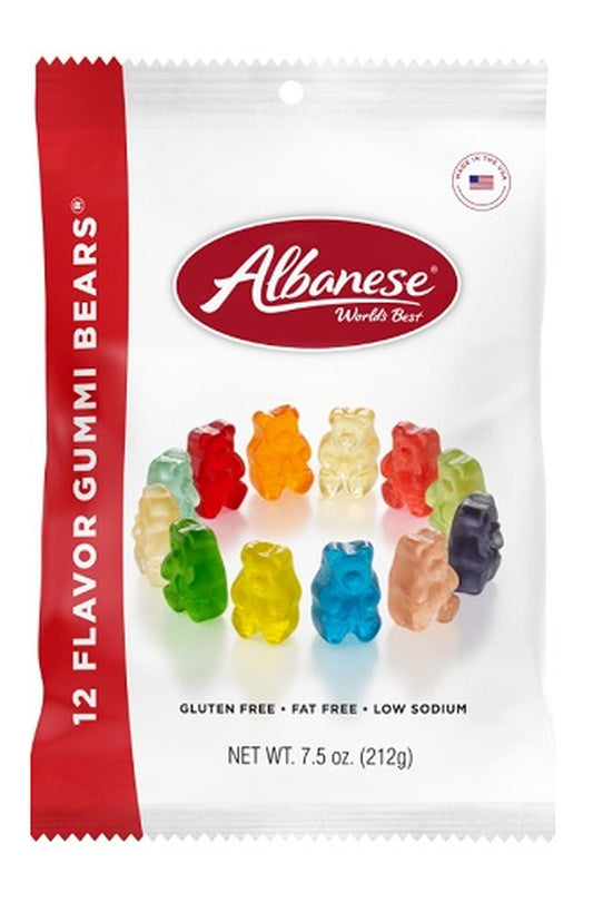 Albanese 12 Flavor Gummi Bears 7.5oz Peg Bags — pack