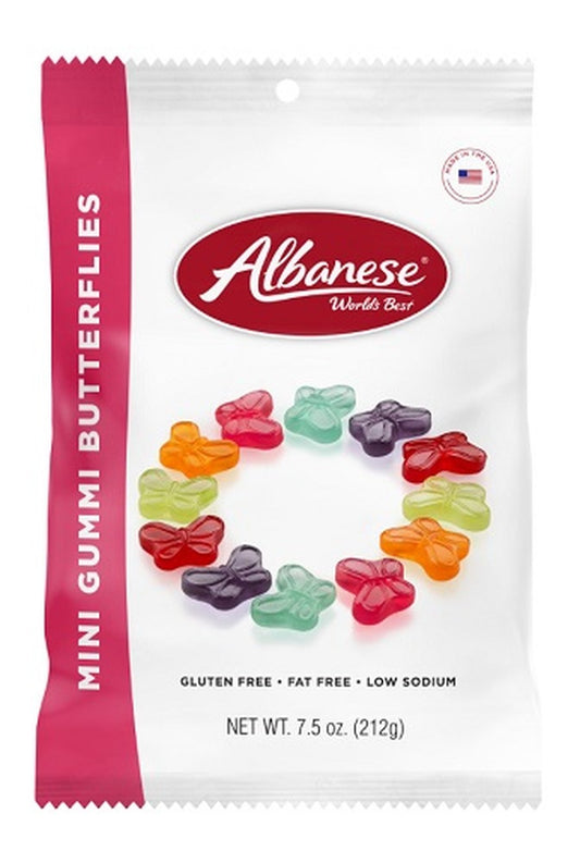 Albanese Mini Gummi Butterflies 7.5oz Peg Bags — pack