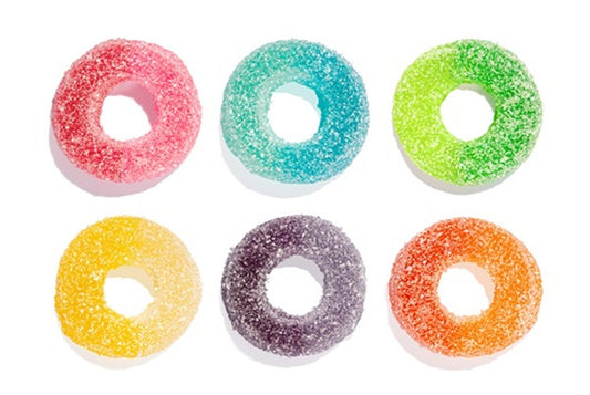 Albanese Bulk Sour Gummi Puckerings 4.5lb — Case of 4 — Case of 4