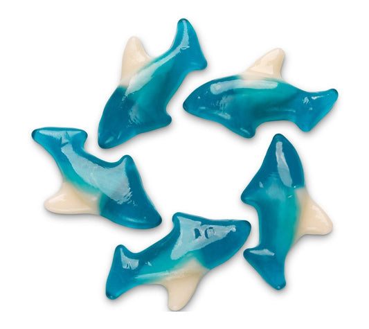 Albanese Bulk Blue Gummi Sharks 5lb — Case of 4 — Case of 4
