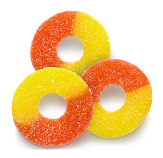 Albanese Bulk Gummi Peach Rings 4.5lb — Case of 4 — Case of 4
